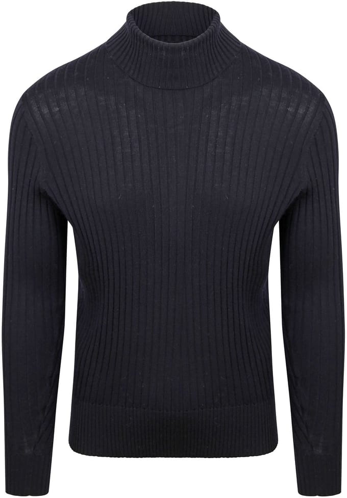 Suitable Coltrui Rib Merino Donkerblauw (navy) - Maat XL - Heren