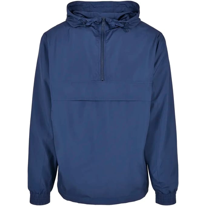 Urban Classics - Contrast Pullover Jas - S - Donkerblauw - Regenjas - Waterafstotende dunne jas - Maat S - Navy