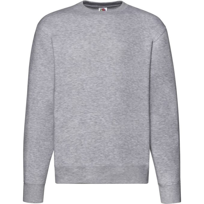 Fruit of the Loom Heren Premium Ingelegd Sweatshirt (Heide Grijs)