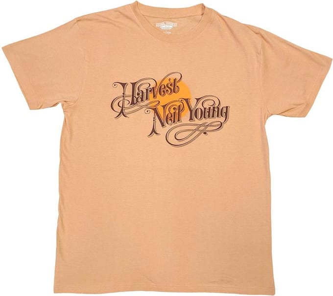 Neil Young - Harvest Heren T-shirt - S - Oranje