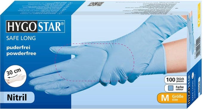 Nitrile handschoenen/ poedervrij/ maat S - 100 stuks