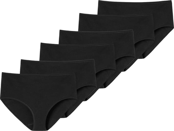 Schiesser Dames midi slip 6 pack 95/5 cotton