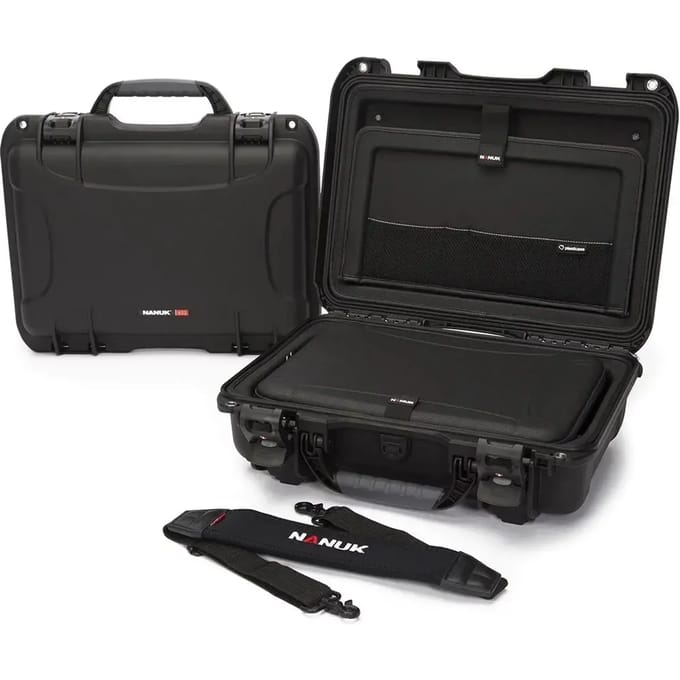 Nanuk 923 Case w/Laptop kit, w/strap (TSA Latches) - Black
