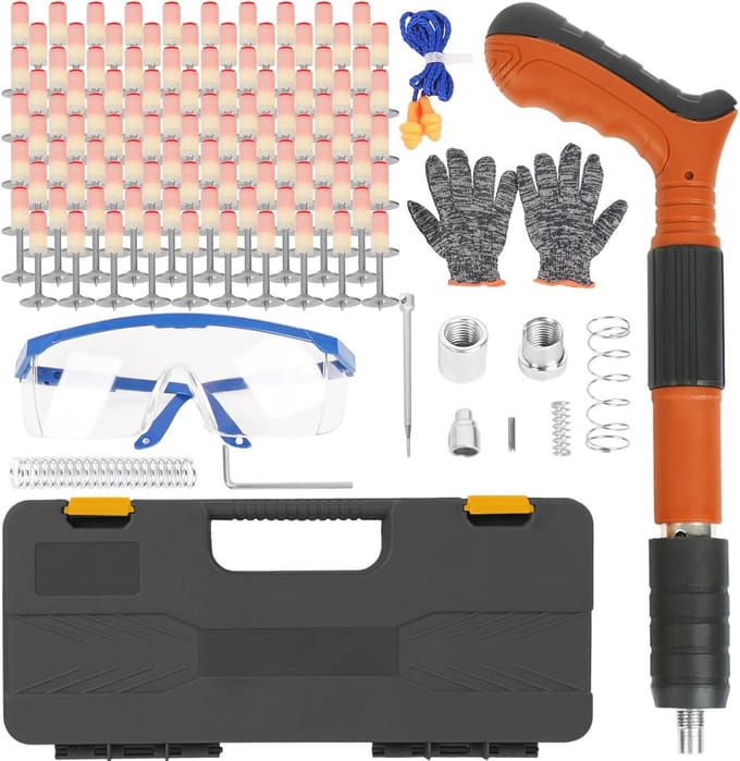 Handmatige mini nagelpistoolset met 50 nagels en 3 snelheden