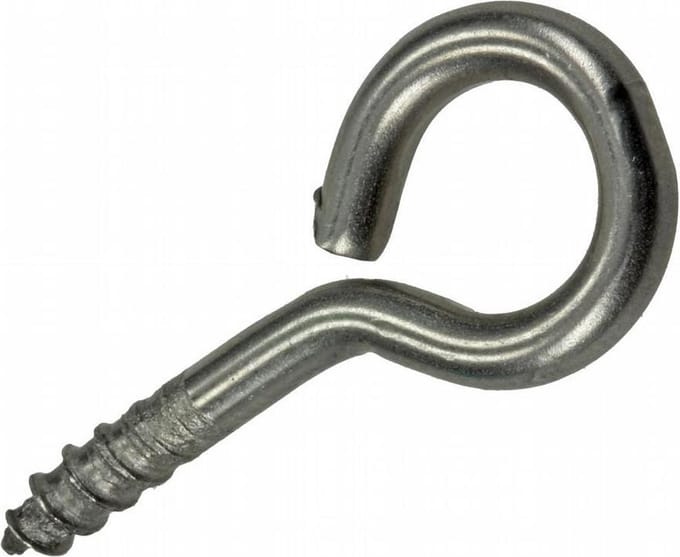RVS Schroefoog 2 stuks 5,0 x 40 mm. lang. Sam.