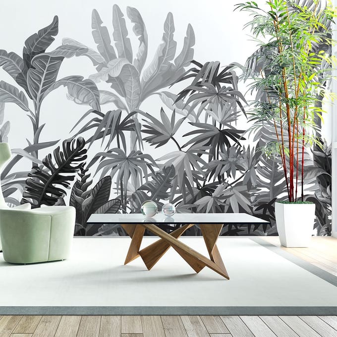 Vooraf gelijmd panoramisch junglebehang akela H 250 x B 480 cm