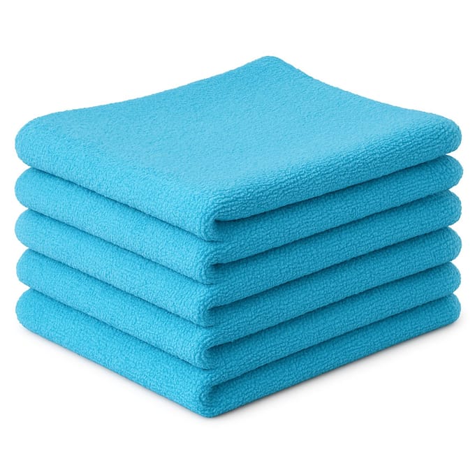 CRIJNS - Glass Towel met OEKO-TEX® certificaat - 40x40cm - Blue - 5-Pack