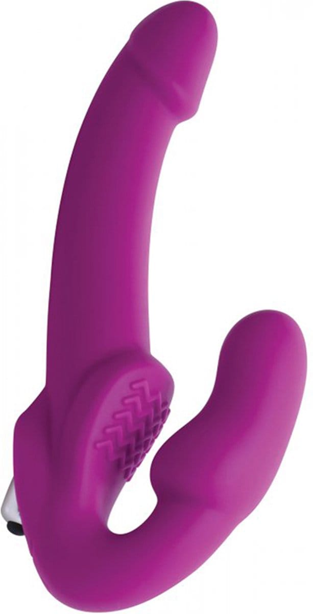 XR Brands - Evoke Vibrating Strapless Silicone Strap On Dildo