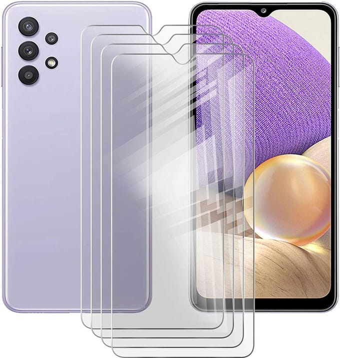 Geschikt Voor: Samsung Galaxy A32 5G Screen Protector [4-Pack] Tempered Glas Screenprotector