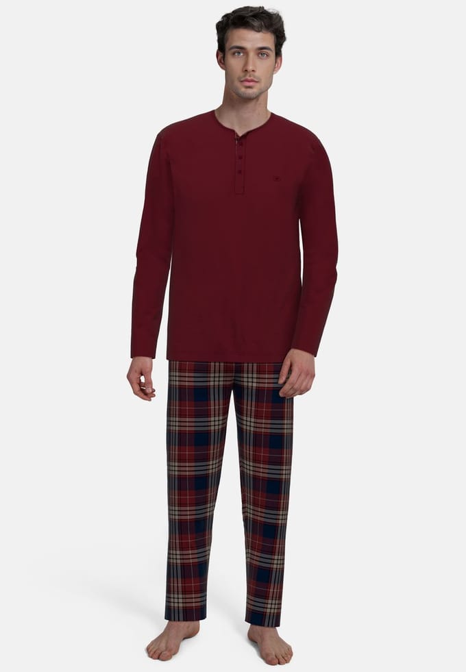 Tom Tailor pyjama lange broek rhodos red