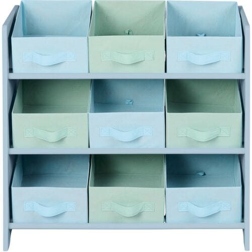 LIVARNO Kinder opbergkast, met 9 textielboxen (Blauw)