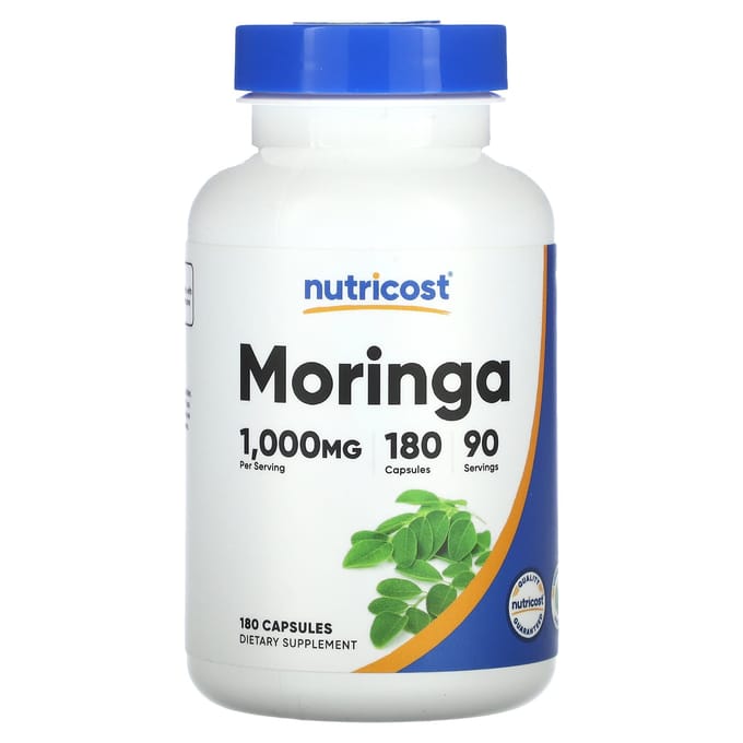 Nutricost, Moringa, 1 000 mg, 180 gélules (500 mg par gélule)