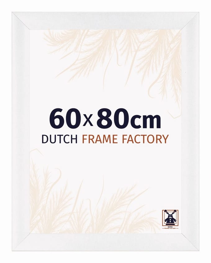 Fotolijst 60x80 cm - MDF - Wit Hoogglans - Praag