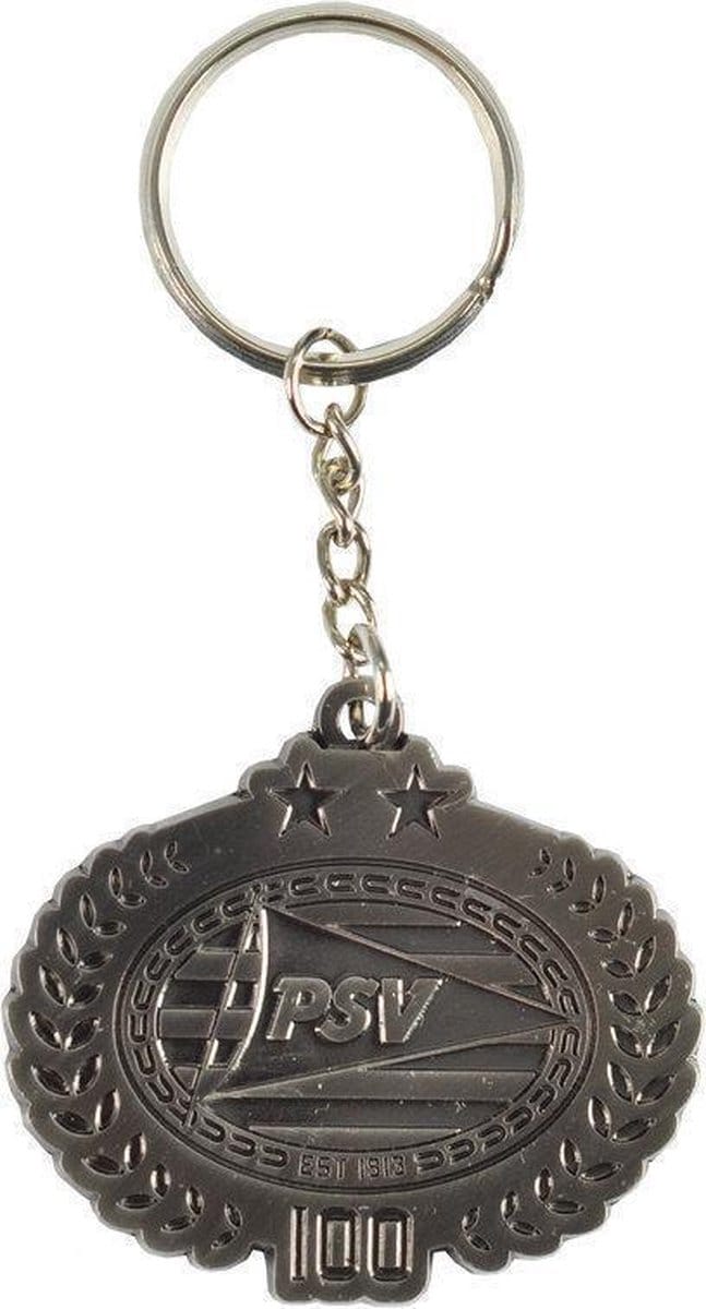 PSV Sleutelhanger - 100 Jaar - Zilver