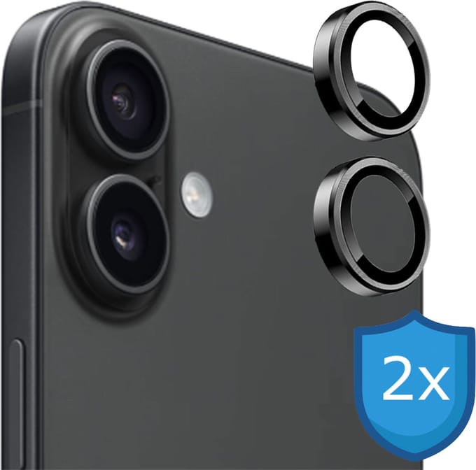 2x Geschikt voor Apple iPhone 16 Plus - Screenprotector Camera - Beschermglas Camera Glas