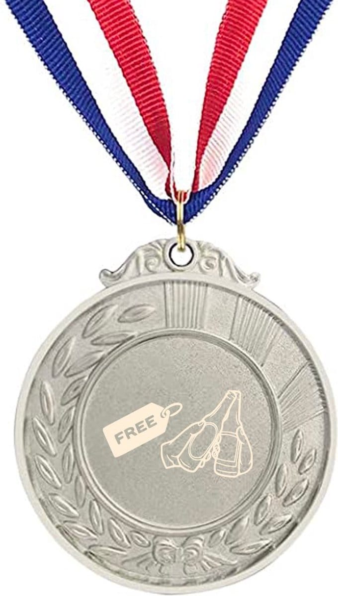 Akyol - free beer medaille zilverkleuring - Bier - bier liefhebber - cadeau