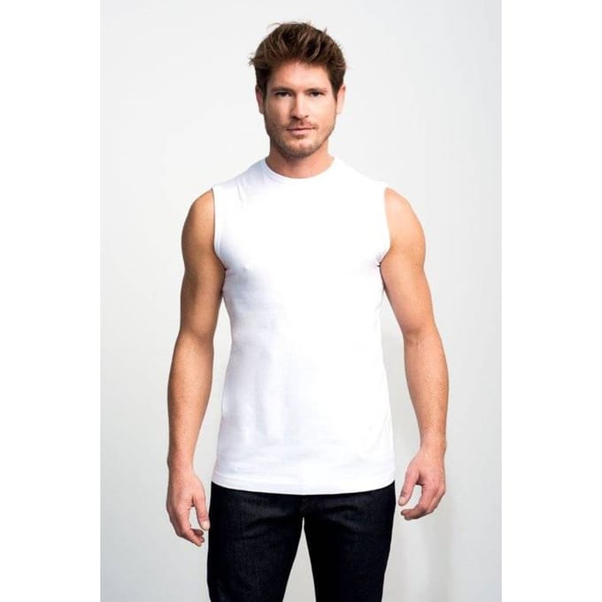 Slater 1500 - Mouwloos T-shirt wit S 100% katoen