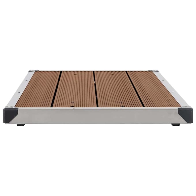 vidaXL - Buitendouchebak - 110x62 - cm - HKC - roestvrij - staal - bruin