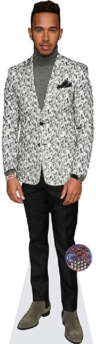 Levensechte Kartonnen Uitsnede Coureur in Witte Blazer