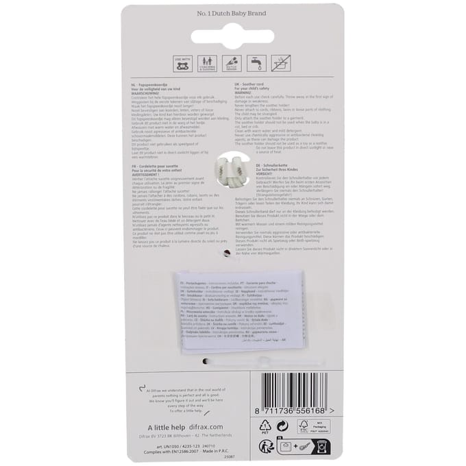Difrax Fopspeenkoordje Universal Assortiment 1 Fopspeenketting