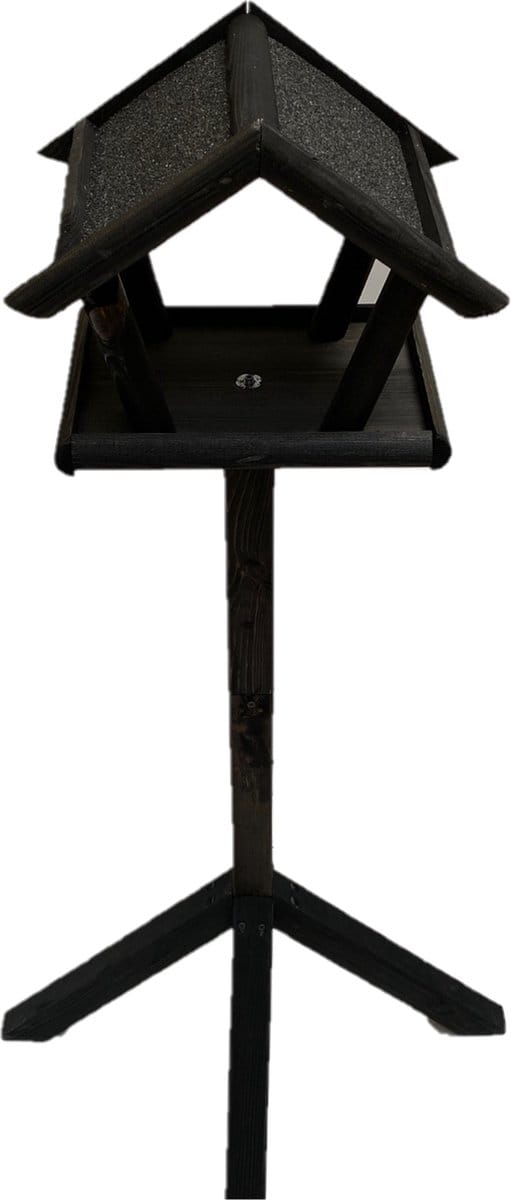 Vogelhuis Voedertafel op staander Zwart