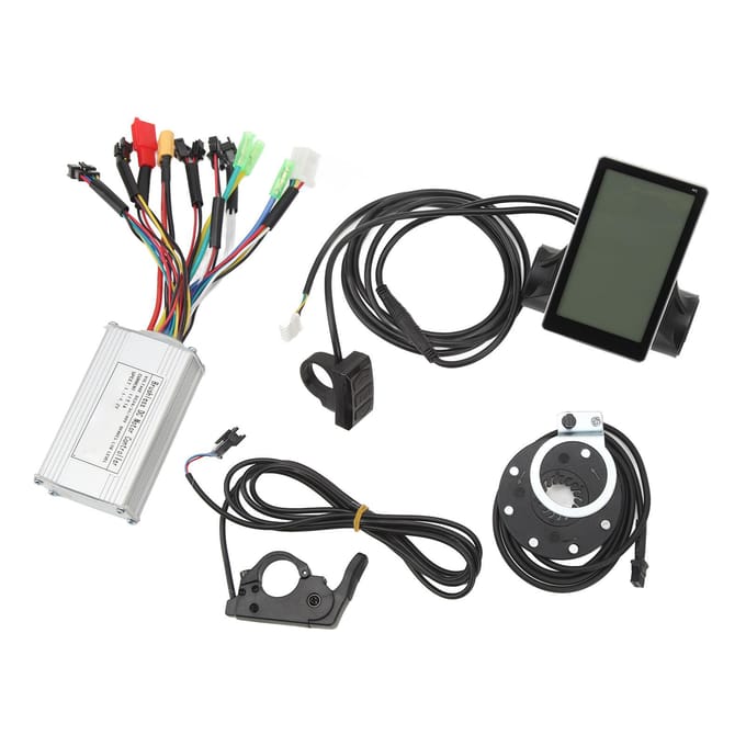 Elektrische Fiets Lithium Conversie Controller Kit 17A Controller LCD M5 Display Trapondersteuning Sensor Duimgashendel gray