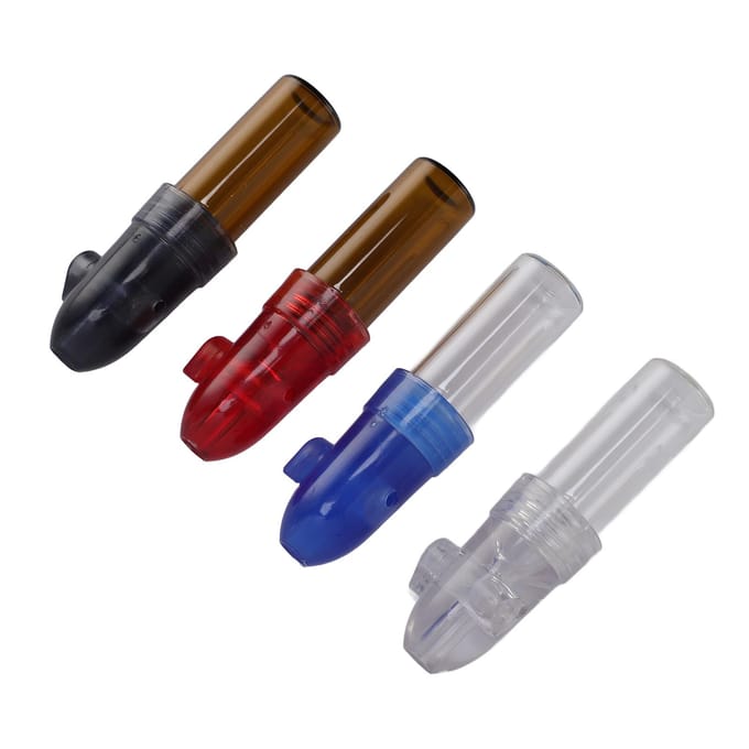 4 STUKS Draagbare Kruidendispenser met Knop Schakelaar PP Navulbare Mini Kruiden Opbergfles Zout en blue