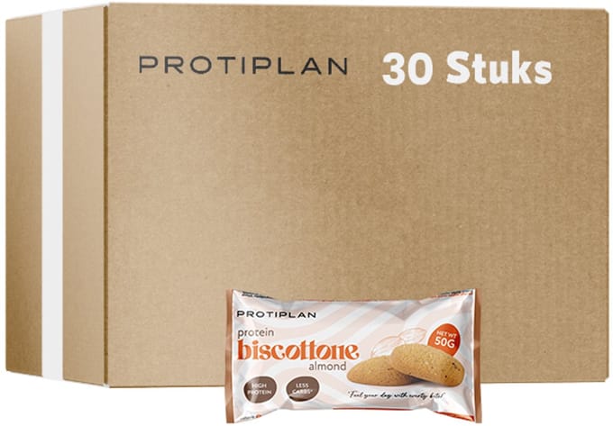 Protiplan - Protein Biscottone Almond - 30 stuks - 30 x 50 g - Low carb snack - Eiwitrijk