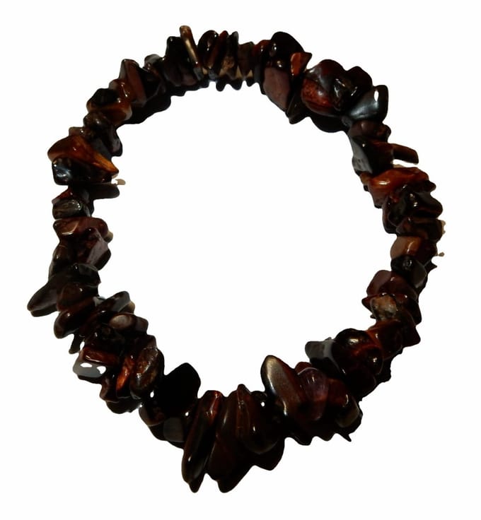 Tijgeroog Rood Split Armband