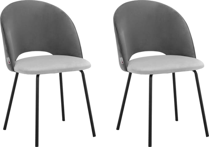 Nagoya-Eetkamerstoel - 2 Pack - Antraciet