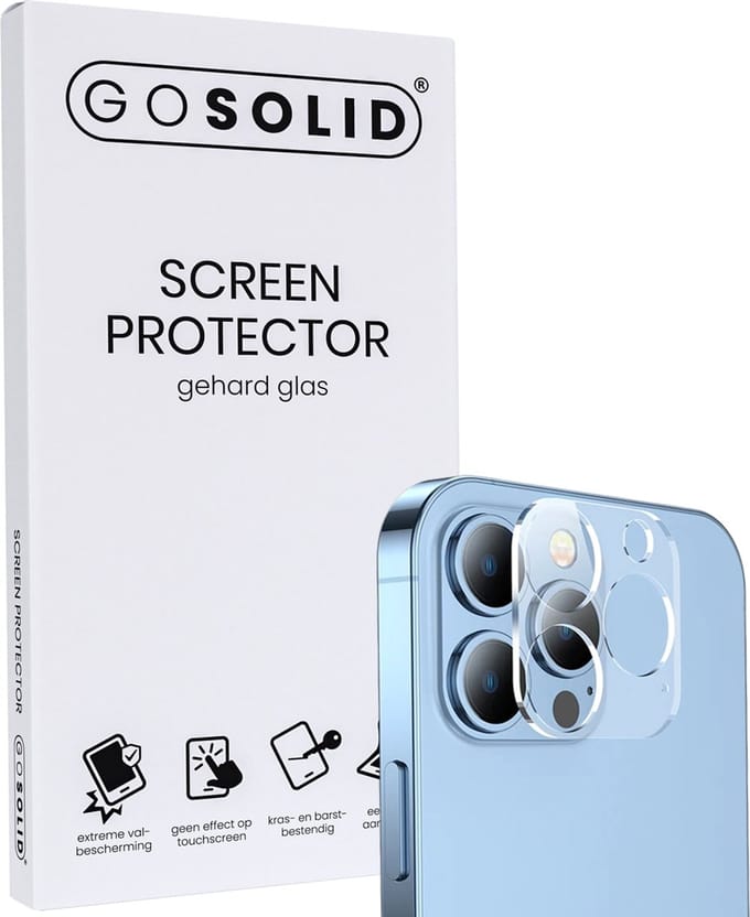GO SOLID! Apple iPhone 13 Mini Camera Lens protector gehard glas