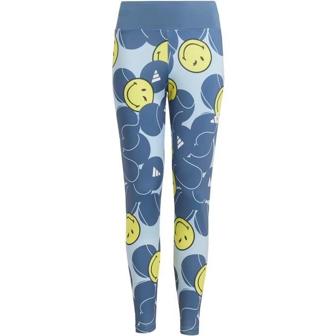 Adidas X Smileyworld Training Leggings Blauw 13-14 Years Kinderen