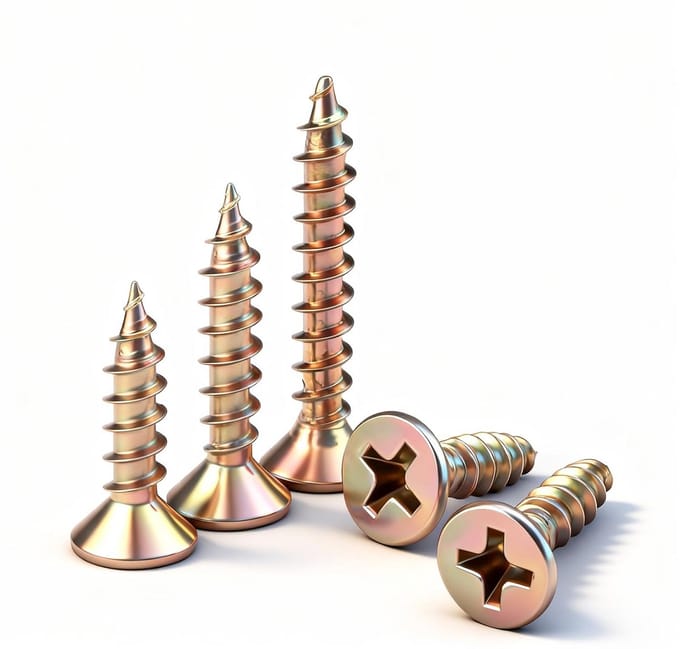 20x Zelftappende Houtschroeven M3x6mm met Verzonken Kop - Koolstofstaal