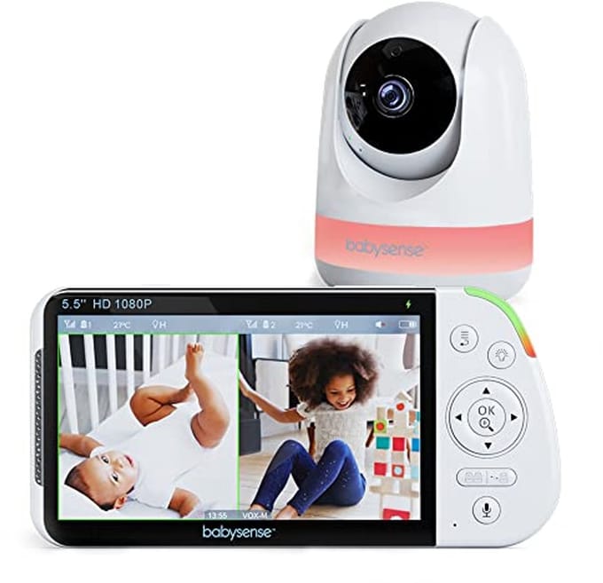 Full HD Babymonitor met Split-Screen, 2-Weg Audio en Nachtzicht