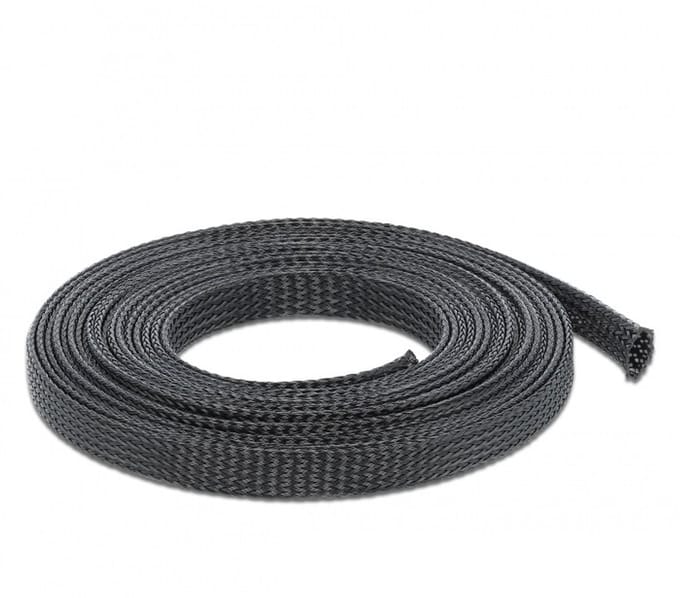 Polyester kabelsleeve | rekbaar | 12mm | zwart | 5 meter