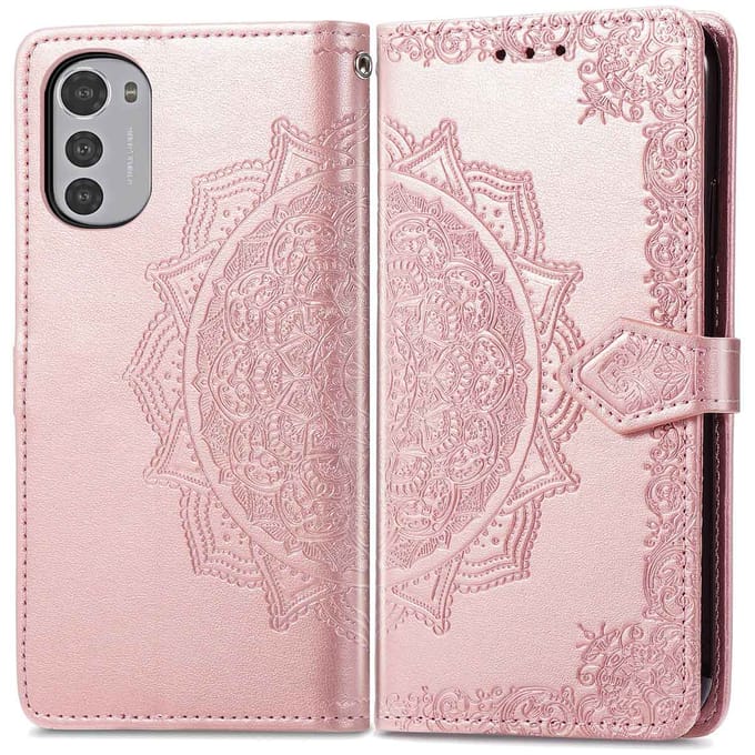 imoshion Mandala Bookcase voor de Motorola Moto E32 / E32s - Rosé Goud