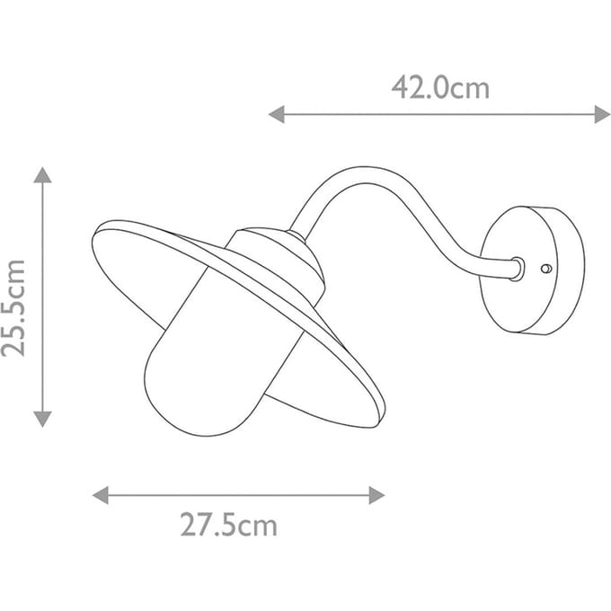 Moderne Wandlamp - Steady Lighting - Metaal - Modern - E27 - L: 42cm - Voor Buiten - Woonkamer - Eetkamer - Wit