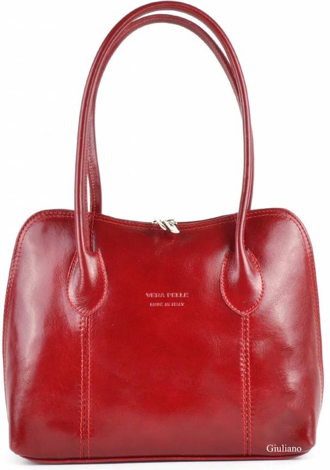 Giuliano klassieke handtas Juliette - Rood - Dames - Made in Italy