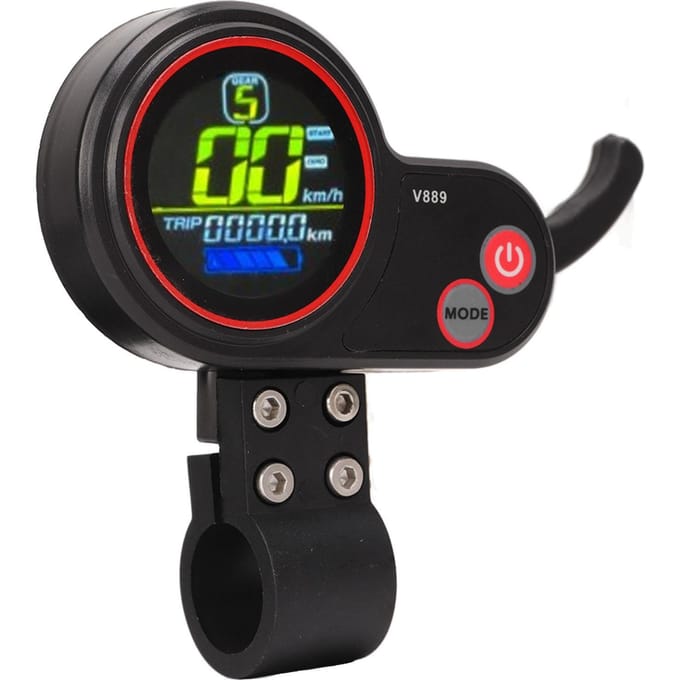 Elektrische Scooter Duimgashendel Display Dashboard Bedieningspaneel met USB 24V 36V 48V black