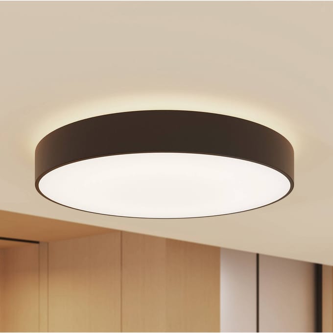 Arcchio LED plafondlamp Vanida, zwart, Ø 60 cm, omhoog/omlaag