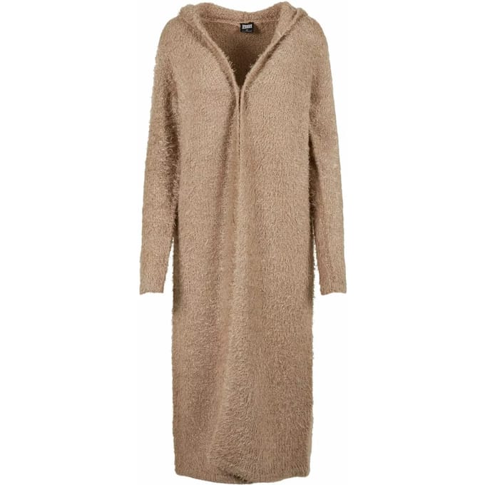 Lang damesvest Urban Classics hooded feather-grandes tailles