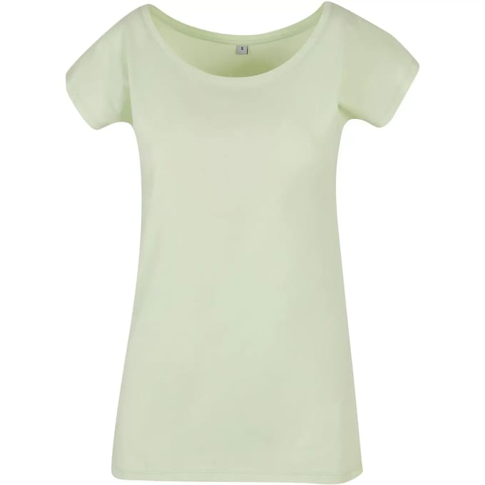 Build your Brand Ladies´ Wide Neck Tee BYBB013 - LIGHT MINT - S