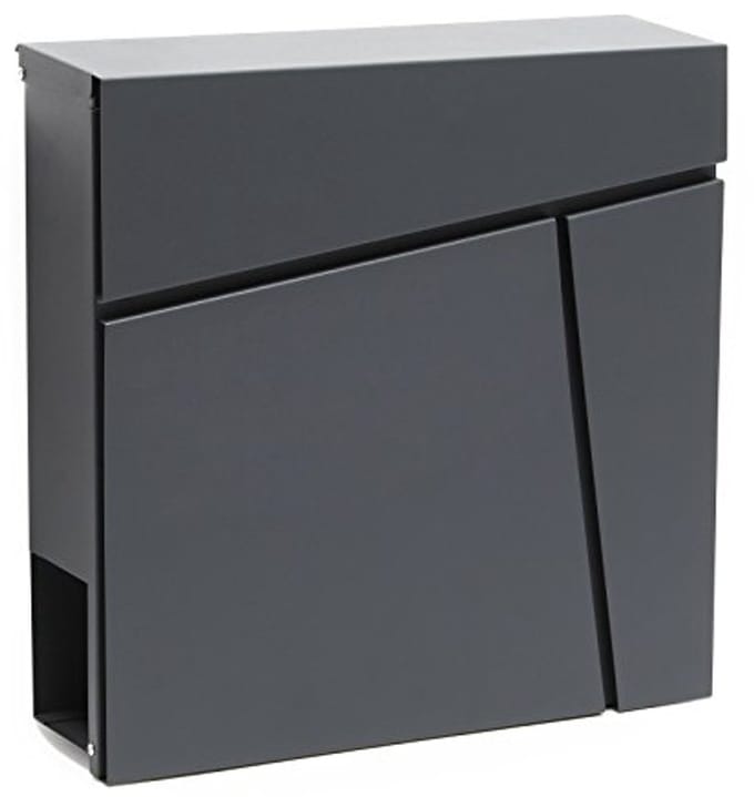 Moderne brievenbus met krantenrol - Wandmontage - Poedercoating - Antraciet
