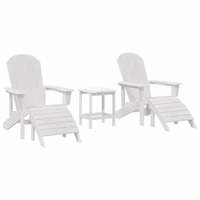 vidaXL - Tuinstoel - 3 - st - Wit - Polyetheen