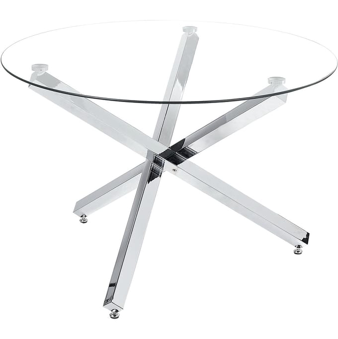 BUTLER - Eettafel - Zilver - Staal
