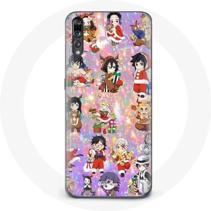 Coque pour Huawei P20 Demon slayer merry christmas affiche le cadeau de noël
