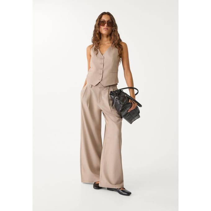 Stradivarius Rustieke, verstelbare super wide broek  Bruin 34