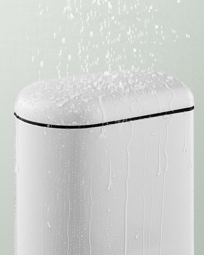 Hoppa! Prullenbak - Wit - Staal, Pp-Kunststof - 5 x 19 x 39 cm (B x D x H)