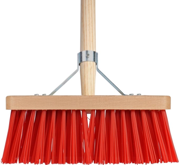 Talen Tools - Bezem - 28 cm - Kunststof haren - Steel 140 cm