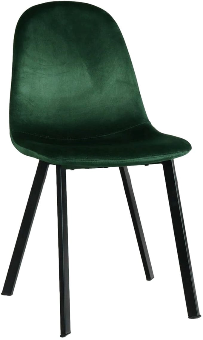 SET DEAL: 4 stuks Eetkamerstoel Simpy donkergroen velvet eetstoel zetel